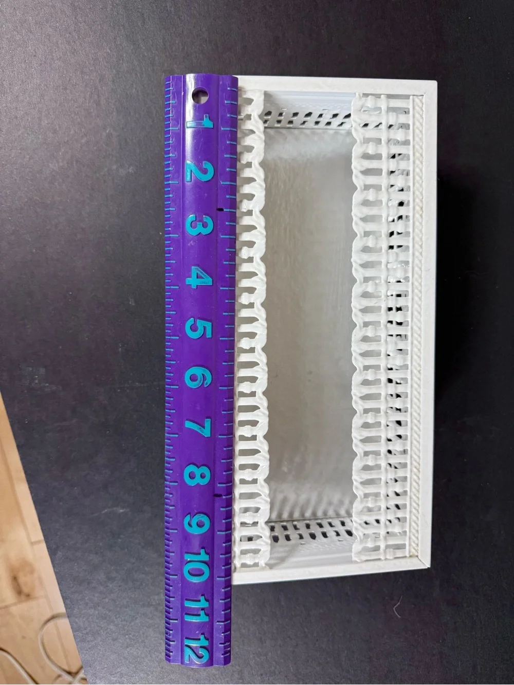 White Metal Tissue Box Cover